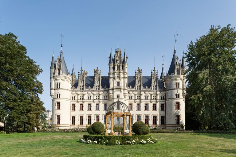 White renaissance like Chateau in France